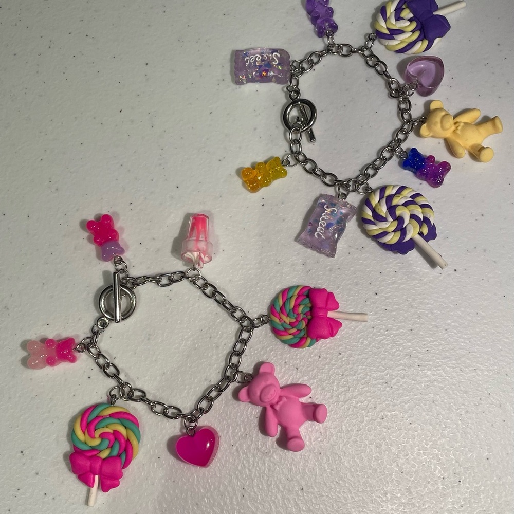Colorful Candy-Themed Kids Charm Bracelet